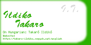 ildiko takaro business card
